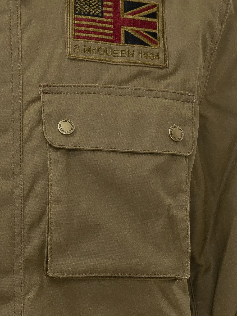 Barbour International Workers Waxed jack Groen