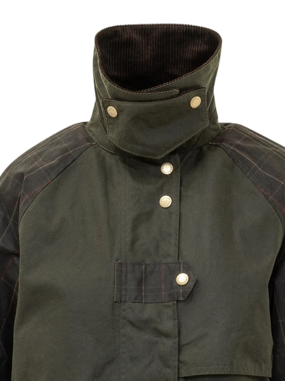 Barbour Kirklees geruit gewaxt jack Groen