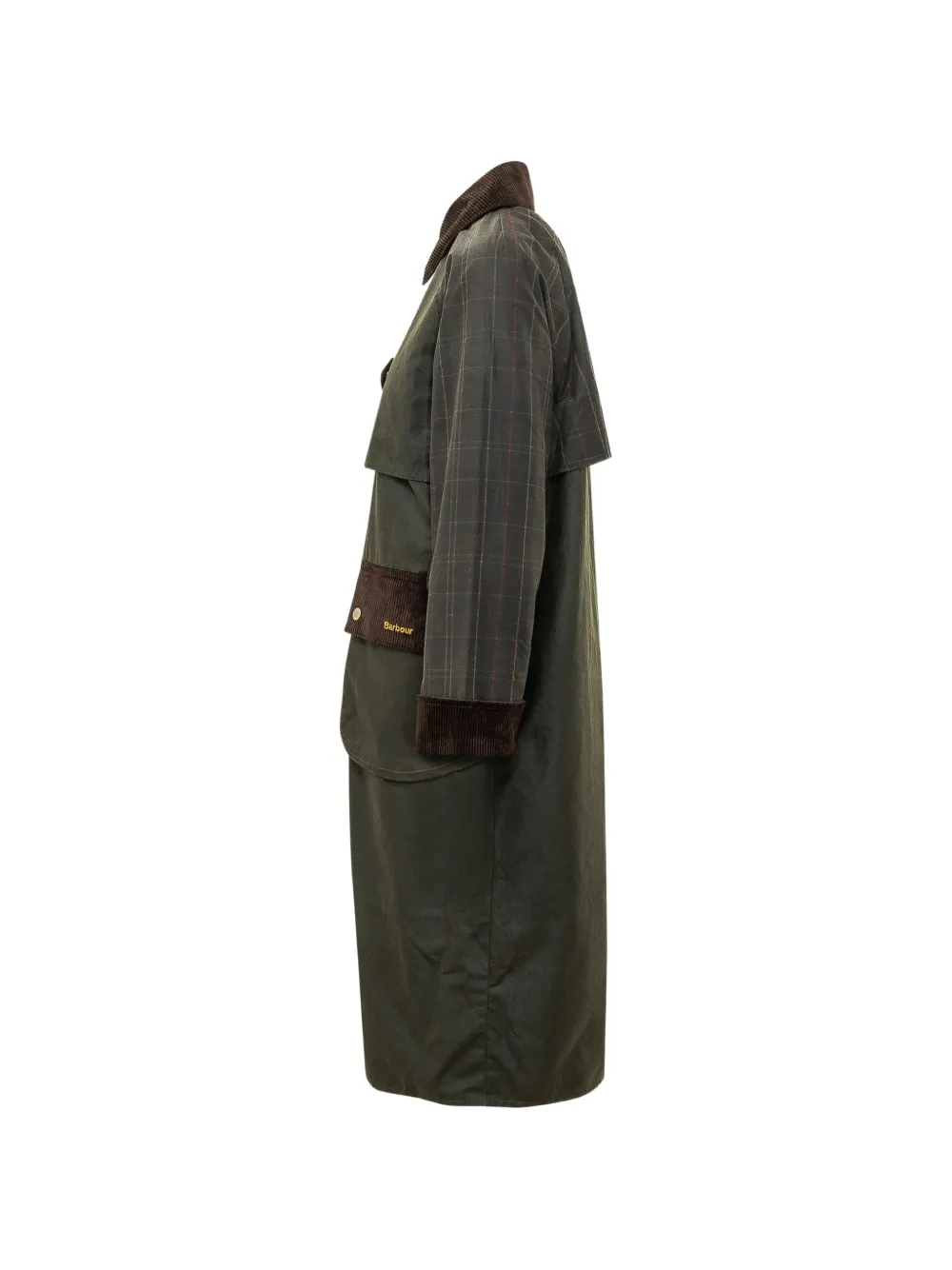Barbour Kirklees geruit gewaxt jack Groen