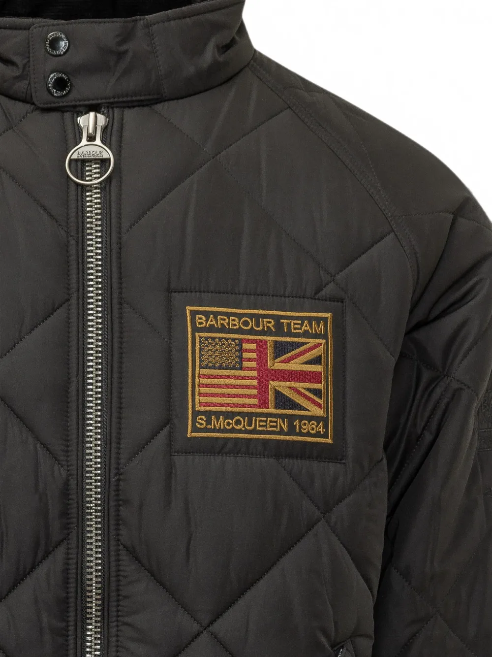 Barbour International Merchant gewatteerd jack Zwart