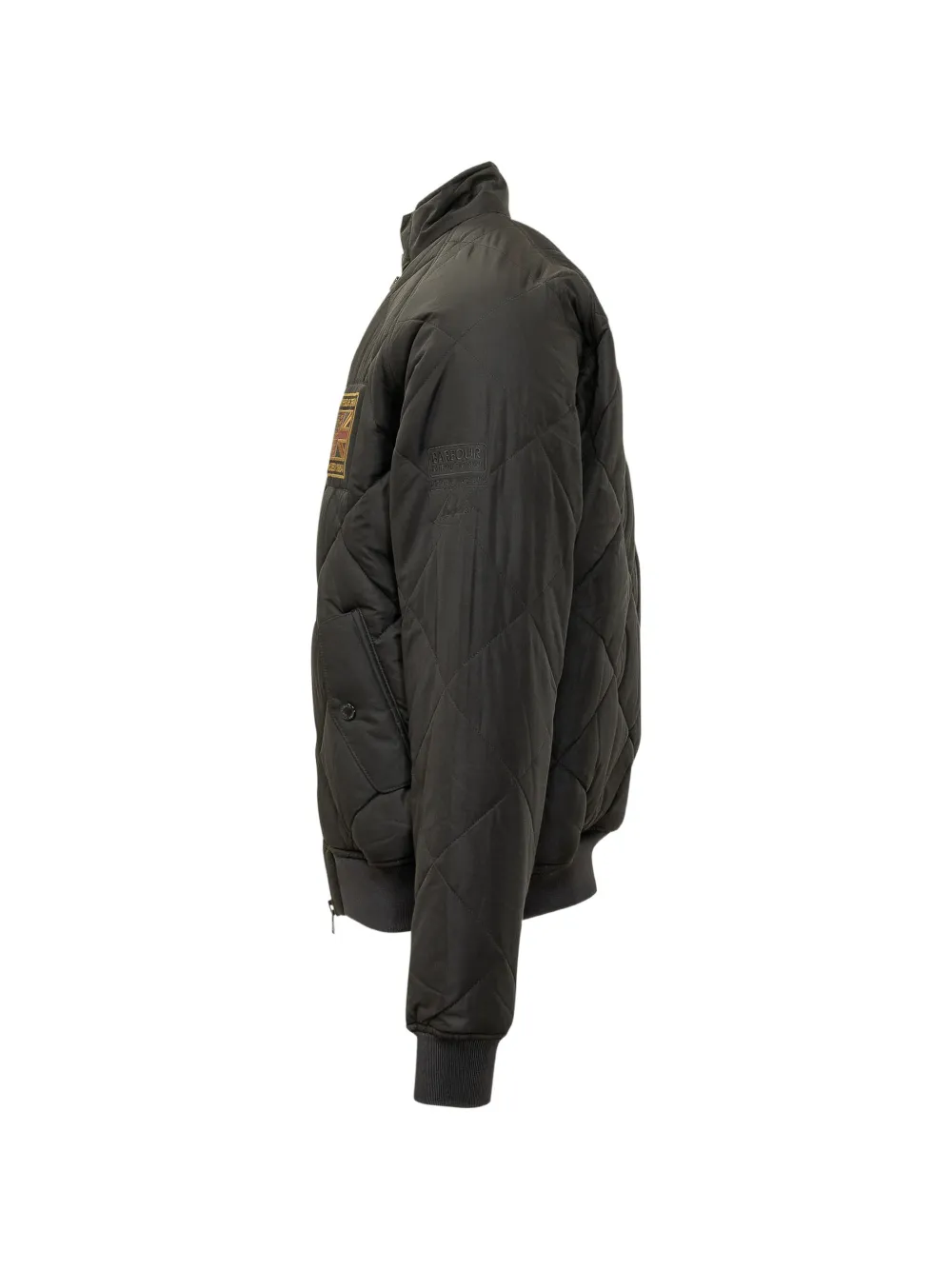 Barbour International Merchant gewatteerd jack Zwart