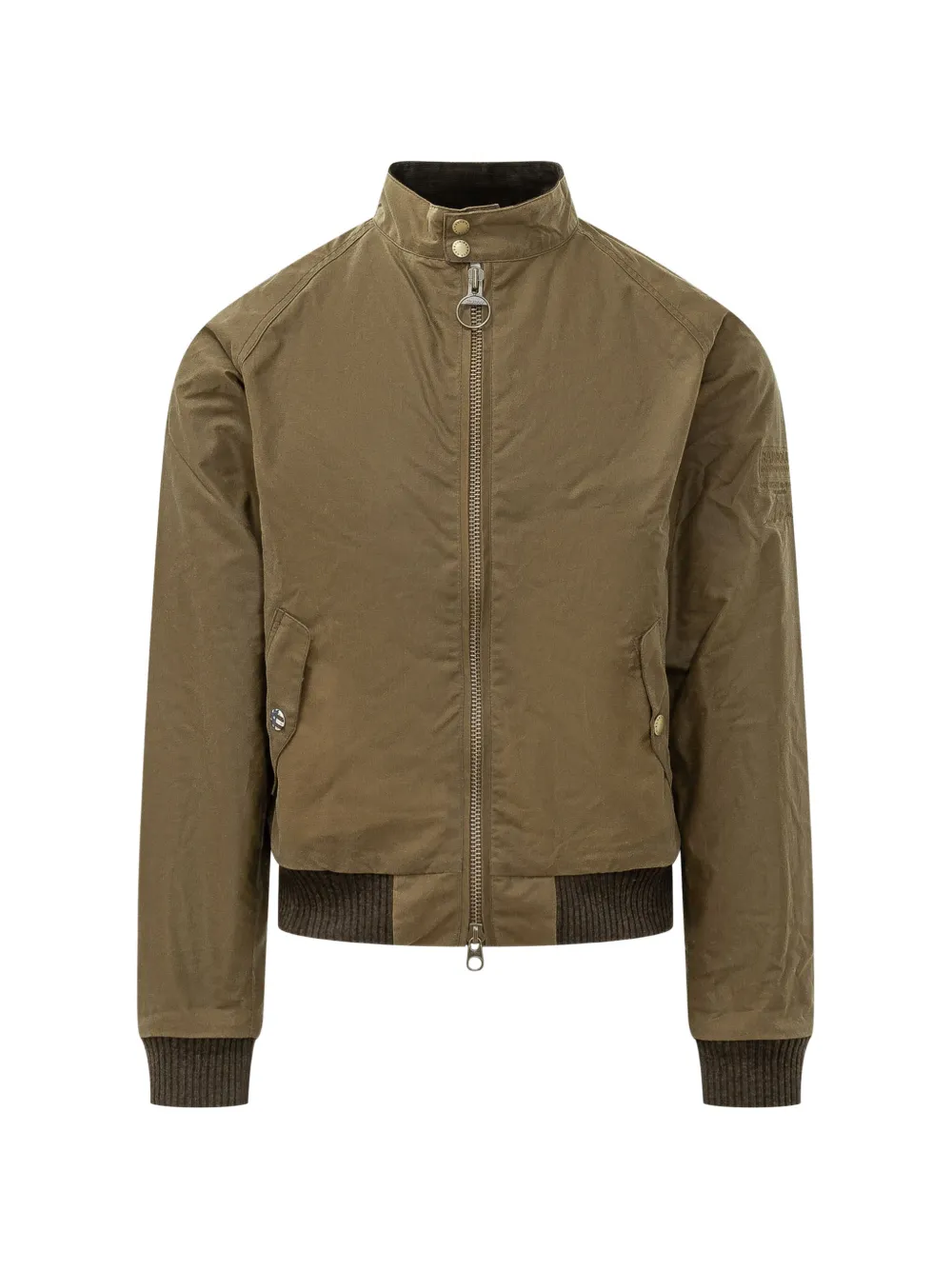 Barbour International Merchant waxed-cotton bomber jacket - Nude
