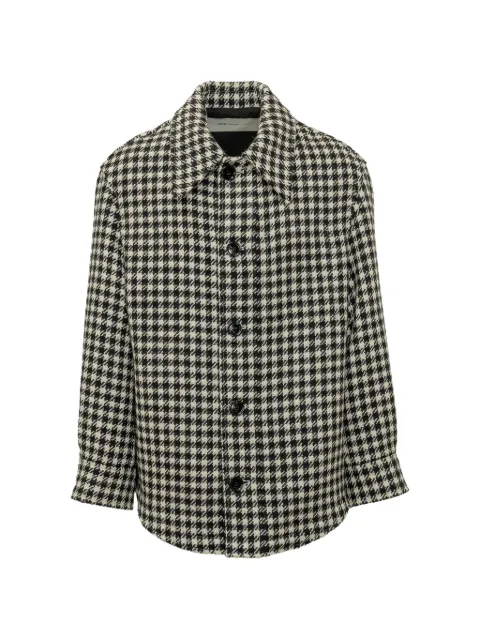 AMI Paris houndstooth-pattern buttoned overshirt