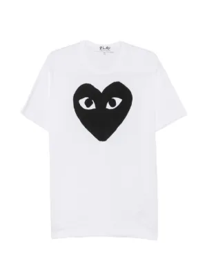 Comme Des Garçons Play ハートプリント Tシャツ | ホワイト | FARFETCH JP