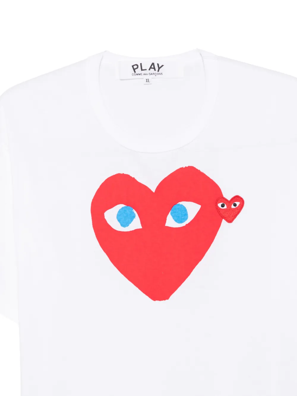 Comme Des Garçons Play T-shirt met hartprint Wit