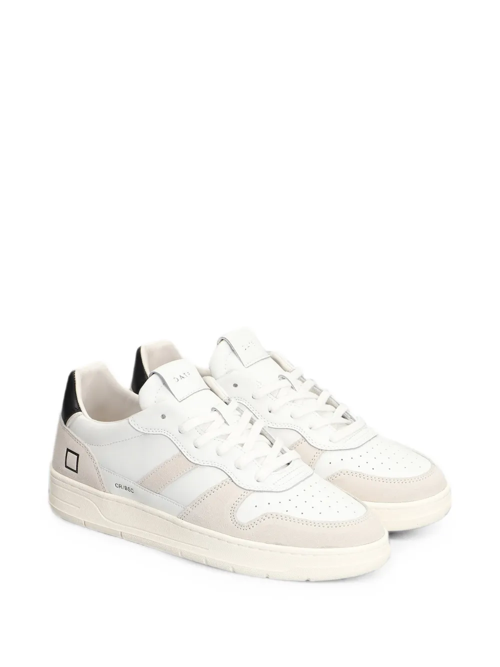 D.A.T.E. Court 2.0 suede-panelled perforated sneakers Wit