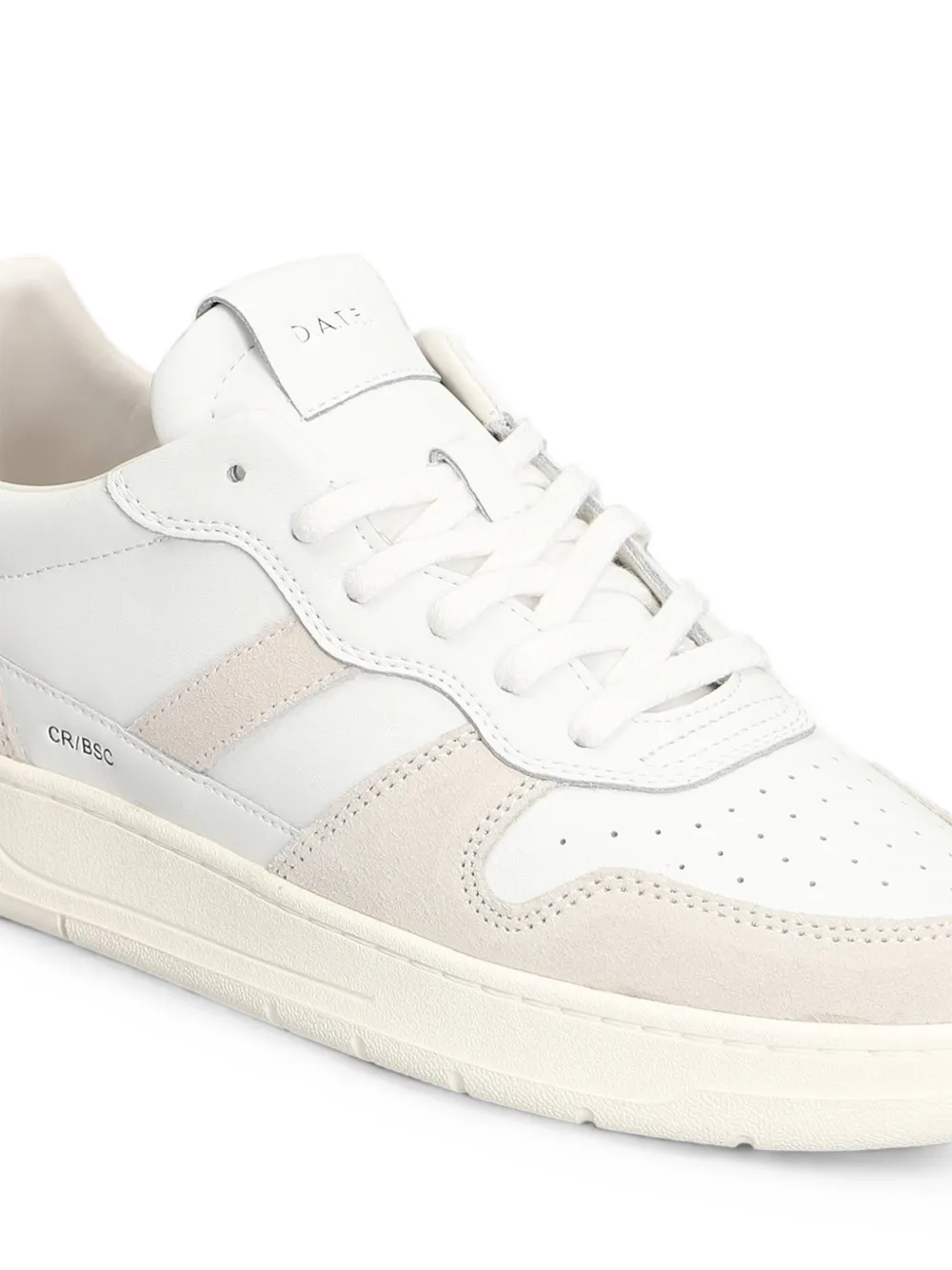 D.A.T.E. Court 2.0 suede-panelled perforated sneakers Wit
