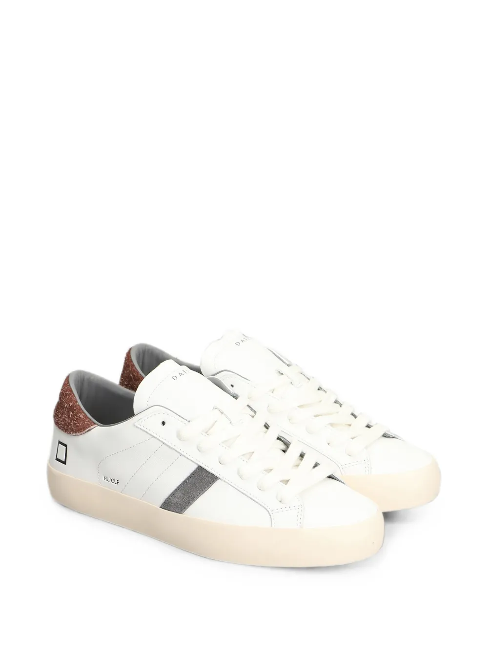 D.A.T.E. Hill Low leren sneakers met vlakken Wit