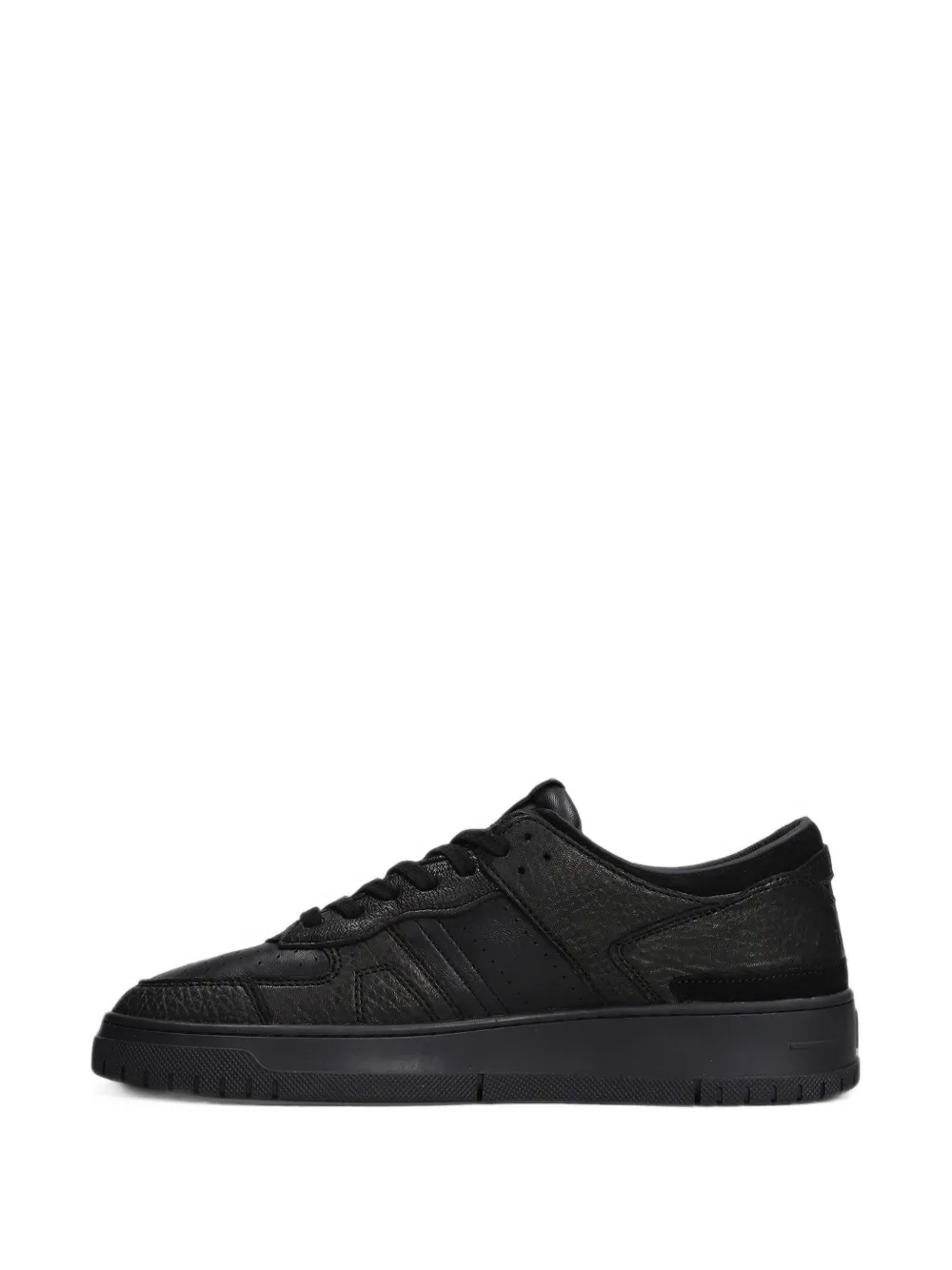 D.A.T.E. Torneo panelled leather sneakers Zwart