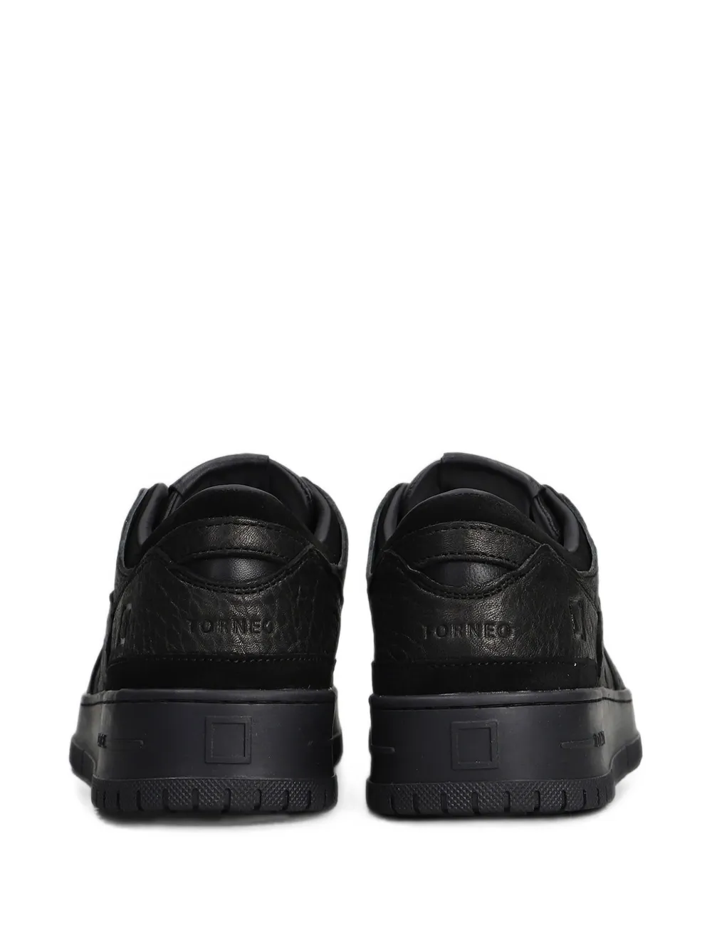 D.A.T.E. Torneo panelled leather sneakers Zwart