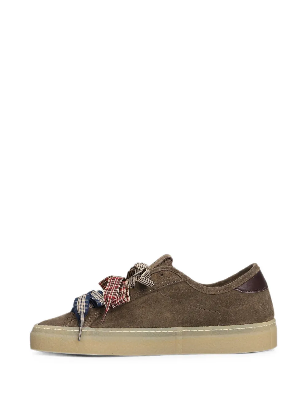 D.A.T.E. Suède sneakers verfraaid met strik Bruin