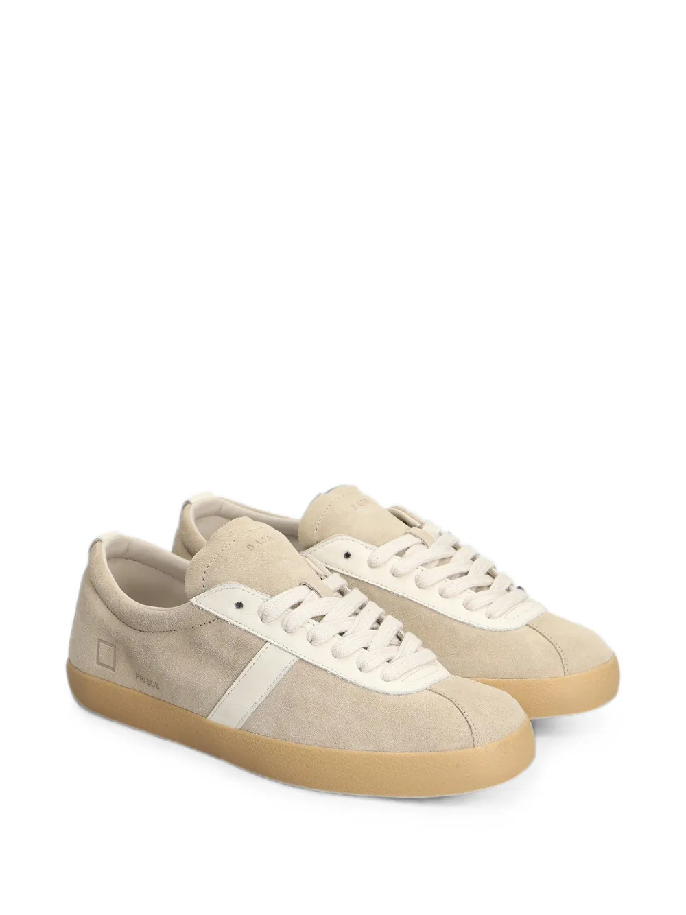 D.A.T.E. Sneakers met suède vlakken Beige