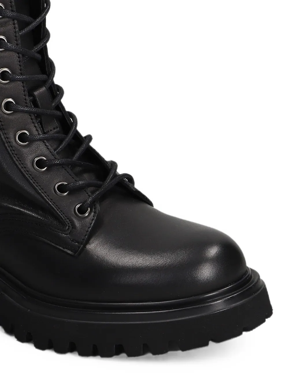 Julie Dee lace-up combat boots Zwart