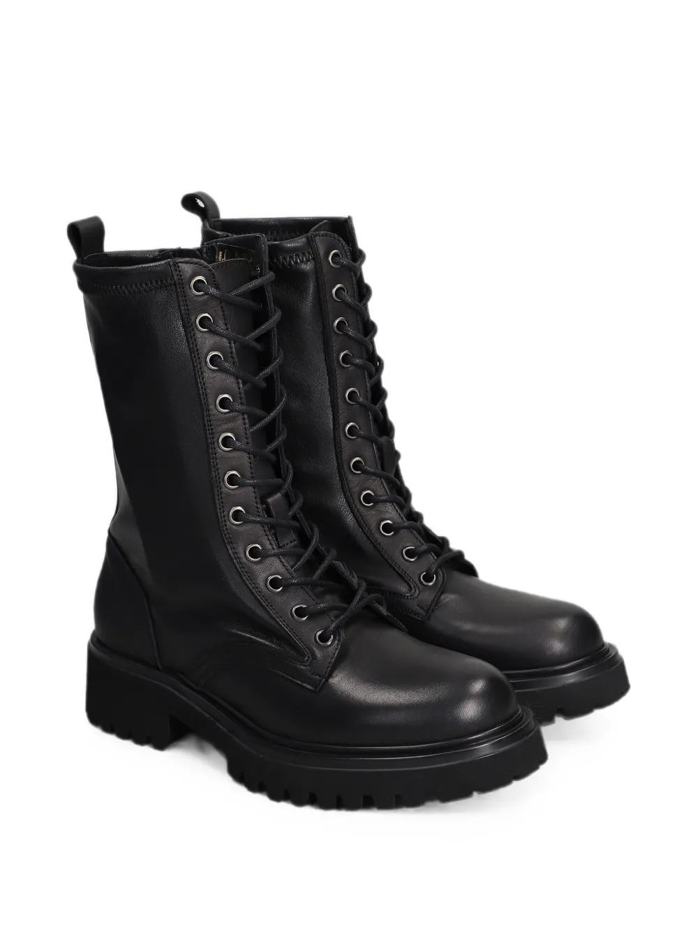 Julie Dee lace-up combat boots Zwart