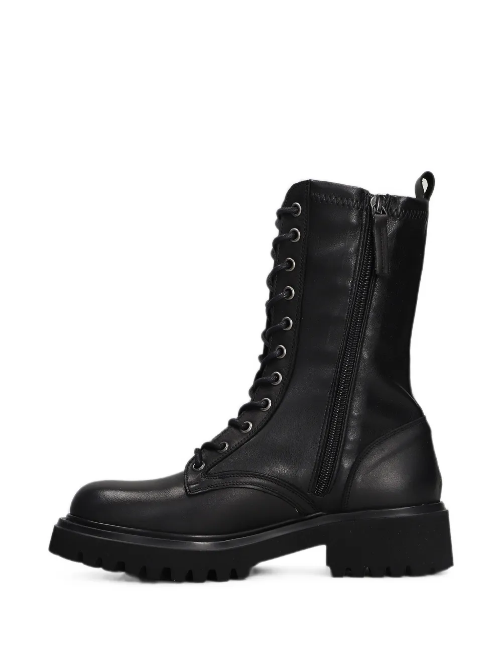 Julie Dee lace-up combat boots Zwart
