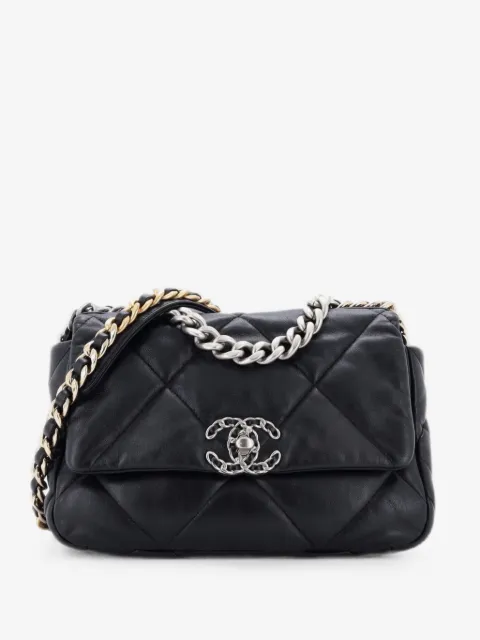 CHANEL Pre-Owned 19 Flap Bag Quilted Leather Medium crossbody bag