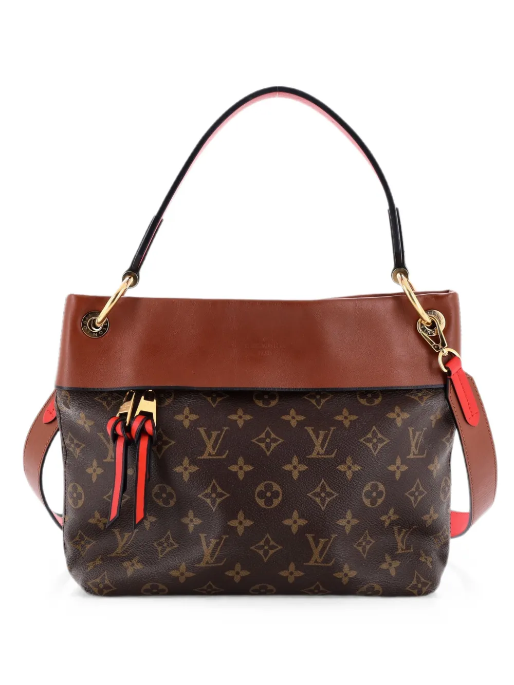 Louis Vuitton Pre-Owned Tuileries Besace Bag Monogram Canvas with Leather hobo bag - Braun