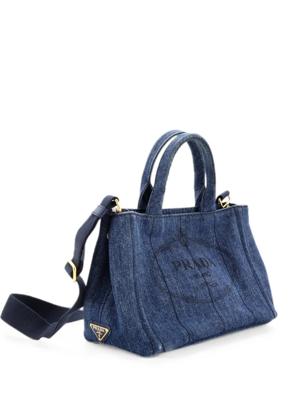 Prada Pre-Owned Canapa Convertible Denim Mini tote bag - Blau