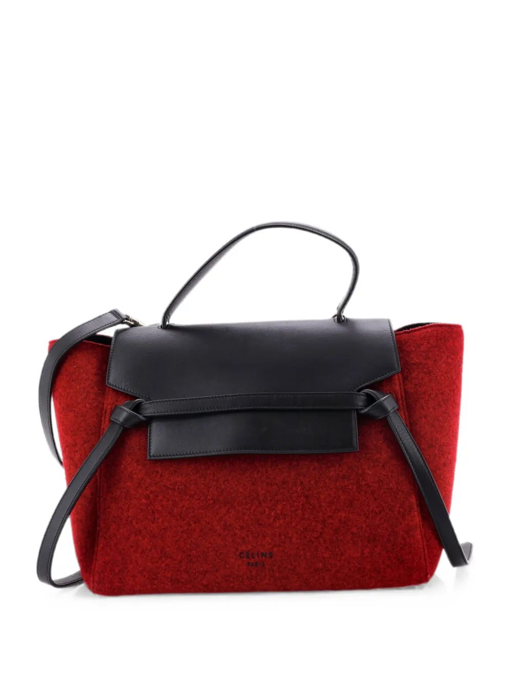 Celine Pre-Owned Belt Bag Felt and Leather Mini satchel - Rot