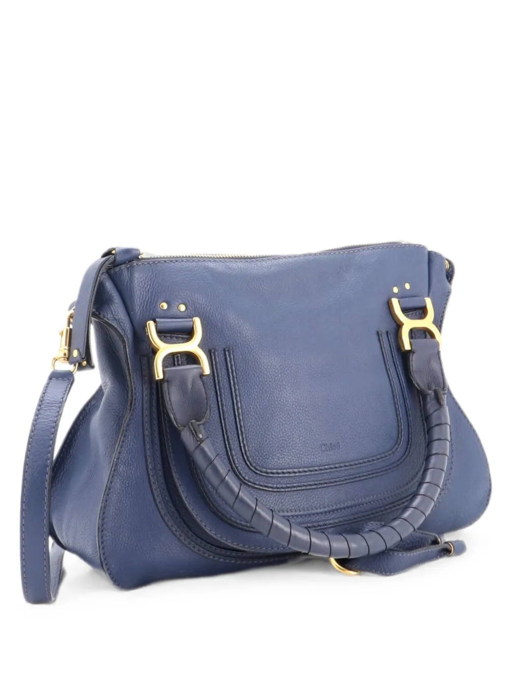 Chloé Pre-Owned Marcie Leather Medium shoulder bag - Blau