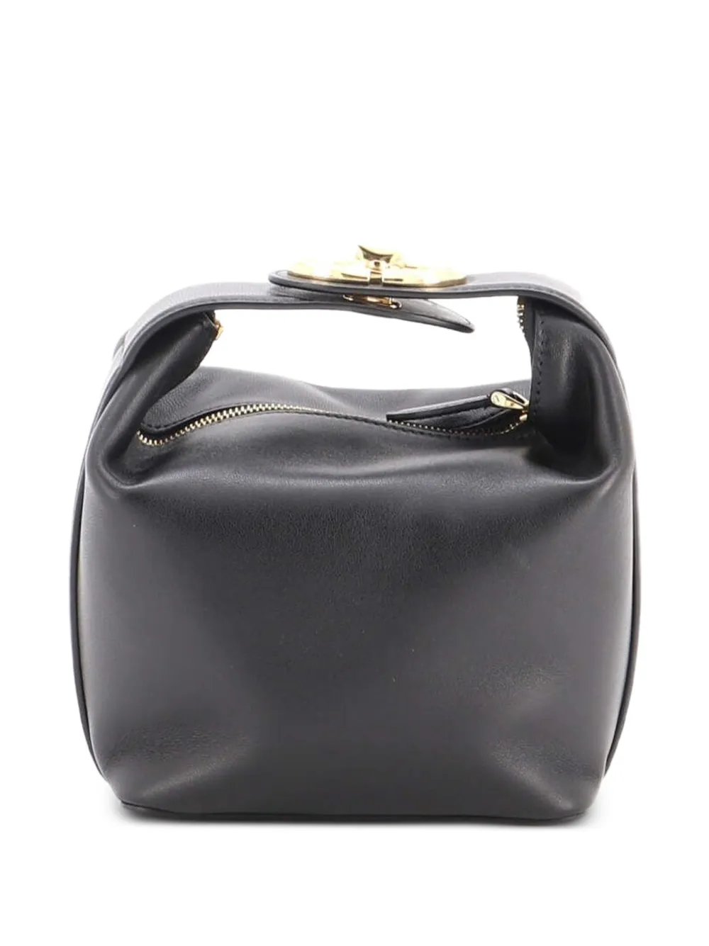 Valentino Garavani Pre-Owned VLogo The Bold Edition Top Handle Bag Leather Mini satchel - Nero