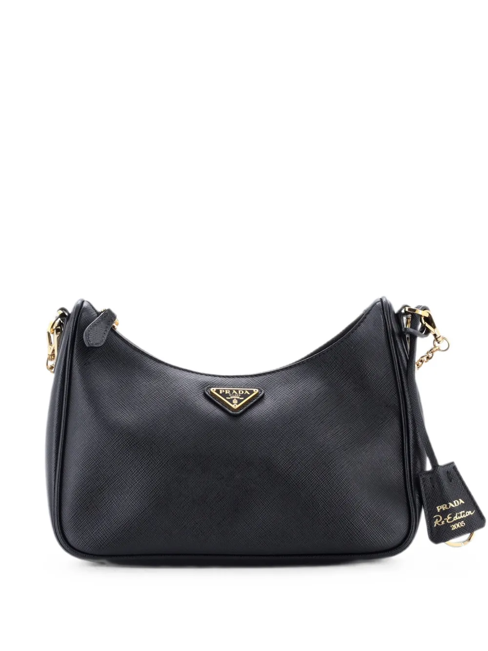 Prada Pre-Owned Re-Edition 2005 Shoulder Bag Saffiano Leather Small crossbody bag - Schwarz
