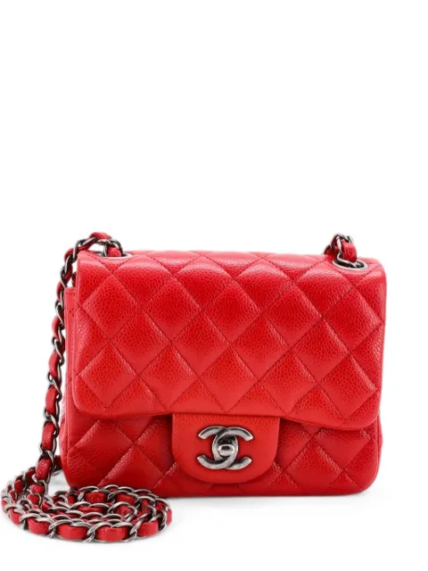 CHANEL Pre-Owned Square Classic Single Flap Bag Quilted Caviar Mini crossbody bag