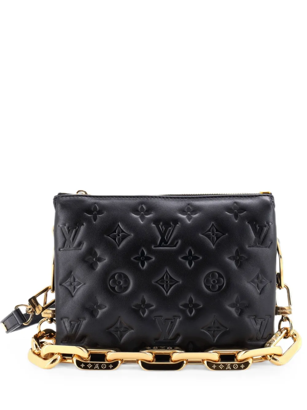 Louis Vuitton Pre-Owned Coussin Bag Monogram Embossed Lambskin BB crossbody bag - Black