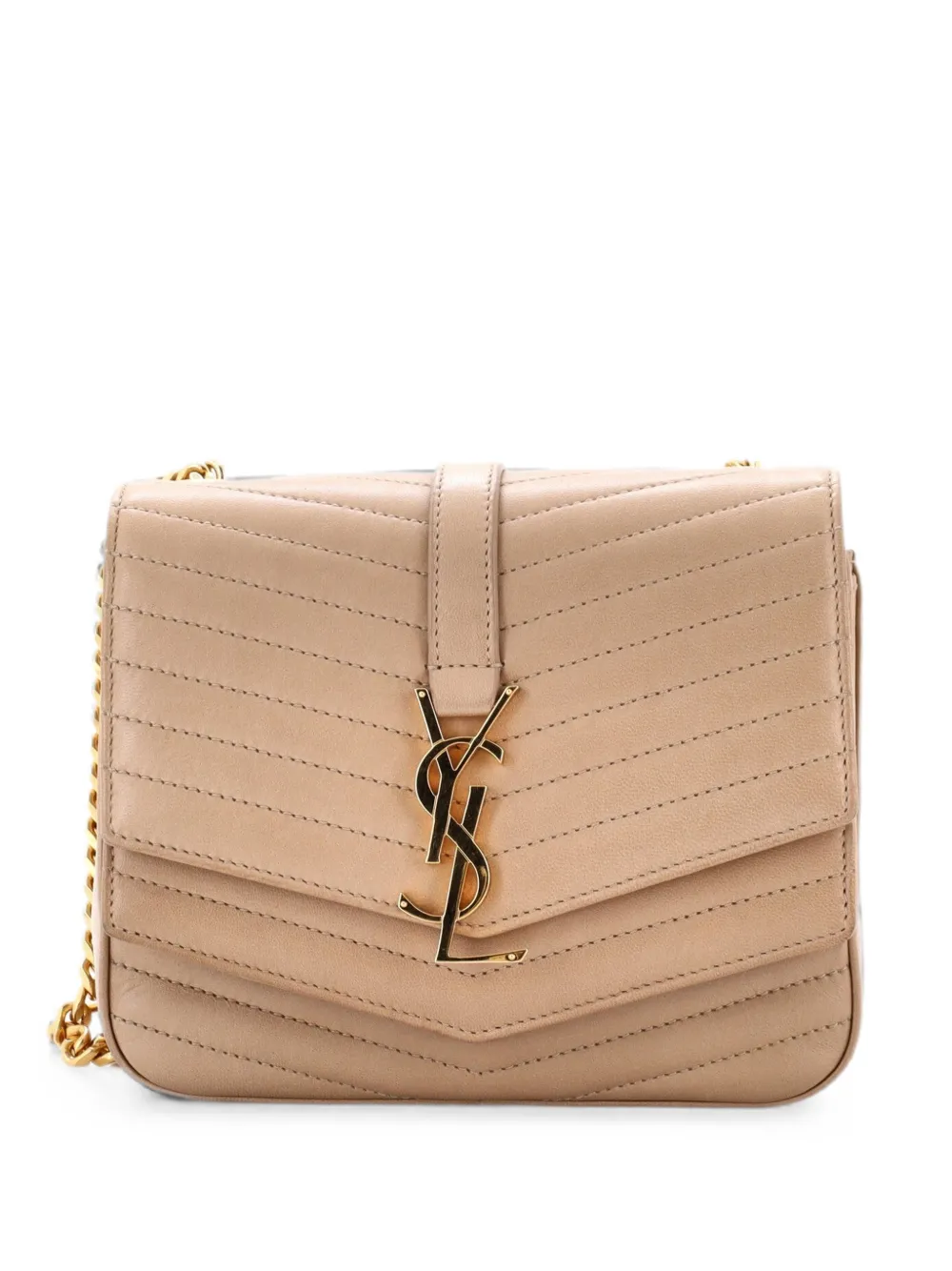 Saint Laurent Pre-Owned Sulpice Flap Bag Matelasse Chevron Leather Small shoulder bag - Toni neutri