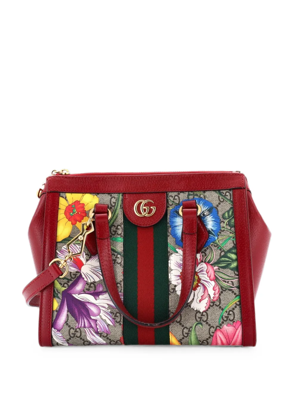 Gucci Pre-Owned Ophidia Top Handle Tote Flora GG Coated Canvas Small satchel - Multicolore