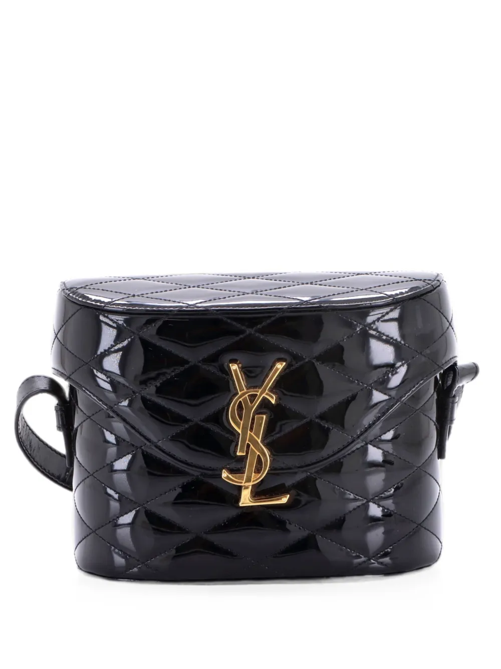 Saint Laurent Pre-Owned June Box Bag Quilted Patent crossbody bag - Nero