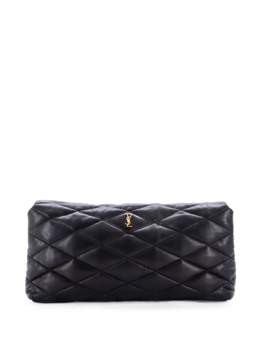 Saint Laurent Pre-Owned Sade Puffer Envelope Quilted Leather Large clutch bag - Nero