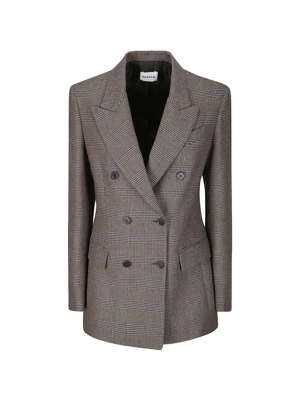 P.A.R.O.S.H. checked double-breasted jacket