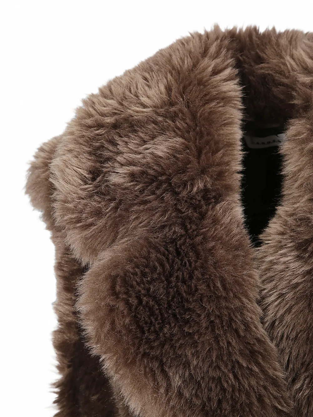 P.A.R.O.S.H. Bodywarmer van imitatiebont met ceintuur Bruin