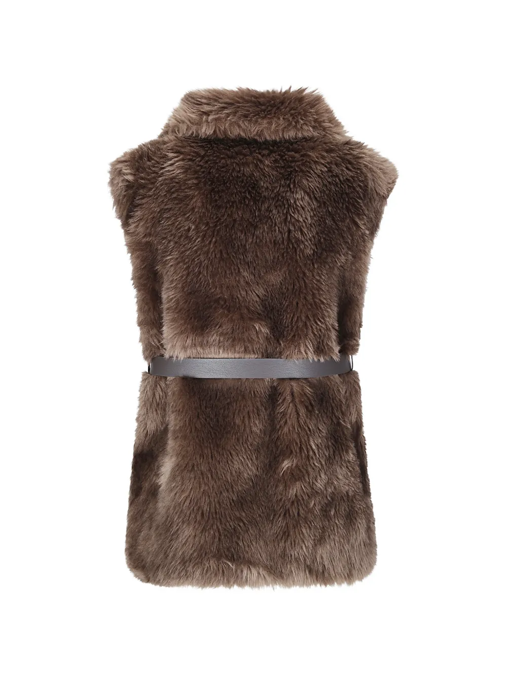 P.A.R.O.S.H. belted faux-fur gilet - Braun