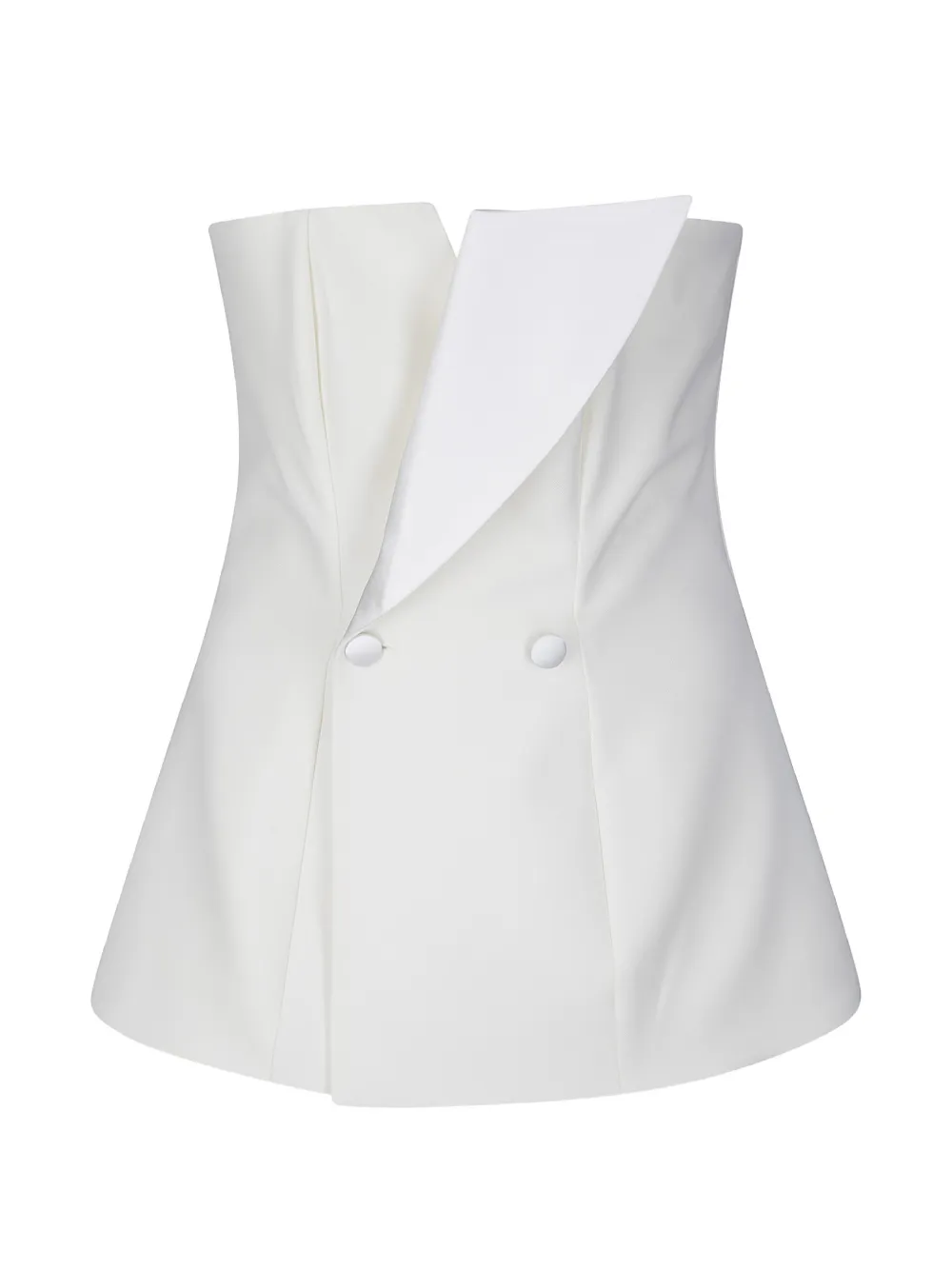 P.A.R.O.S.H. double-breasted strapless top - Bianco