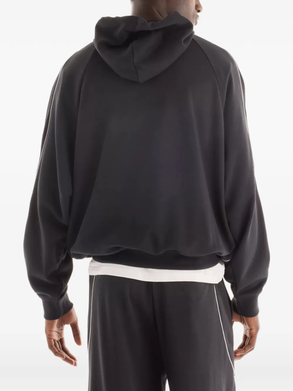 New Balance Trackside french-terry crew hoodie Zwart