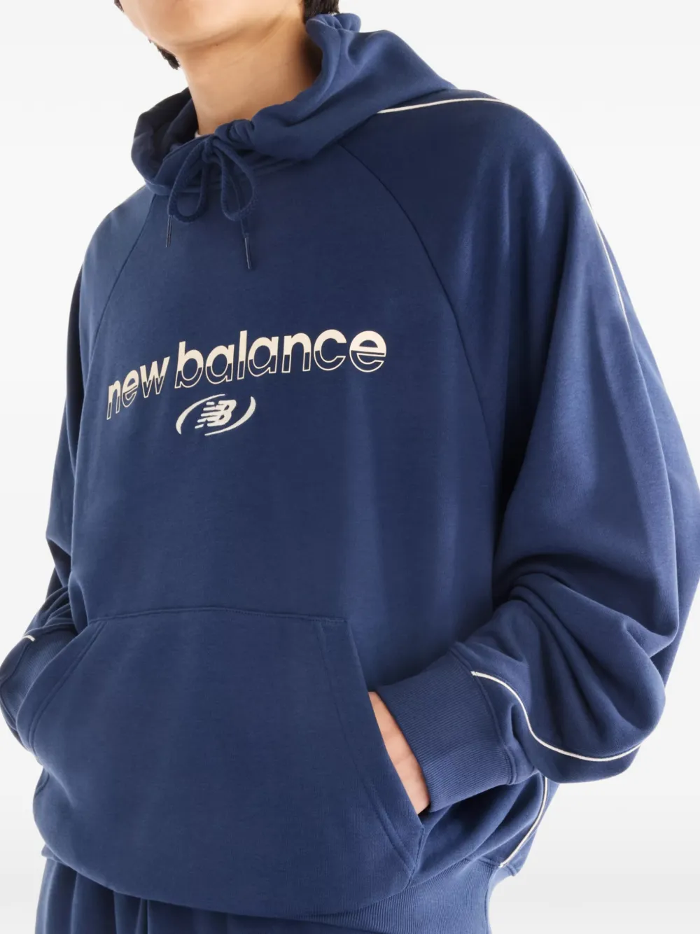 New Balance Trackside badstof hoodie Blauw