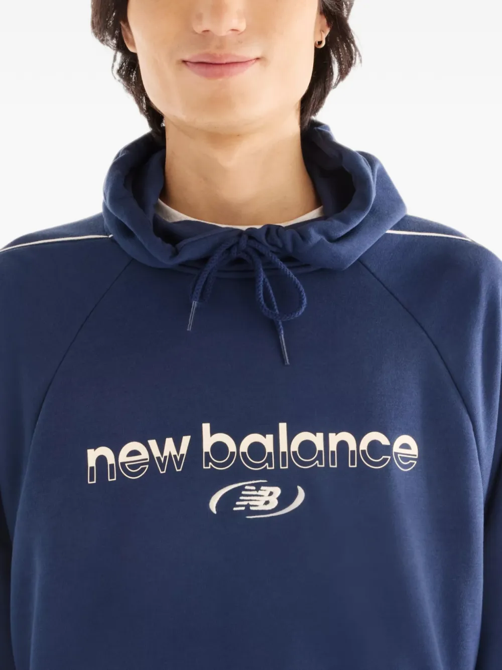 New Balance Trackside badstof hoodie Blauw