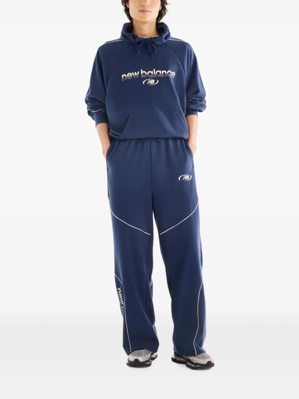 New Balance Trackside badstof hoodie Blauw