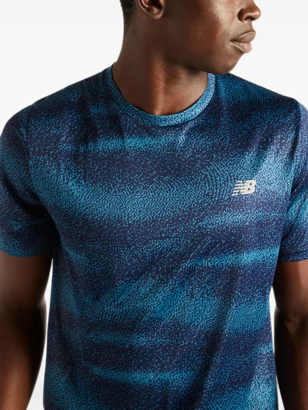 New Balance RC Essential printed T-shirt Blauw