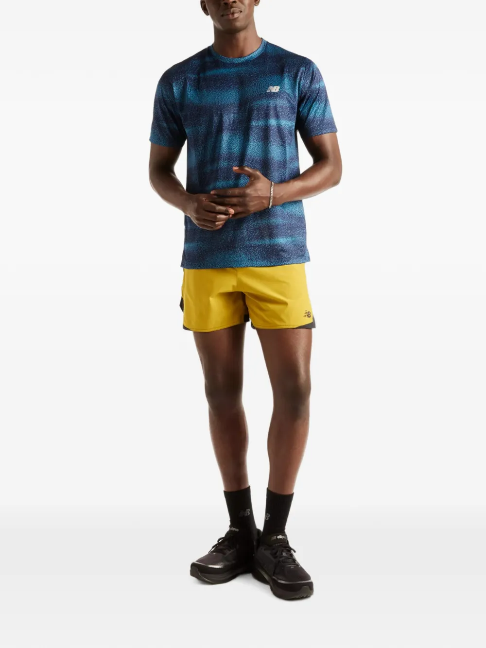 New Balance RC Essential printed T-shirt Blauw