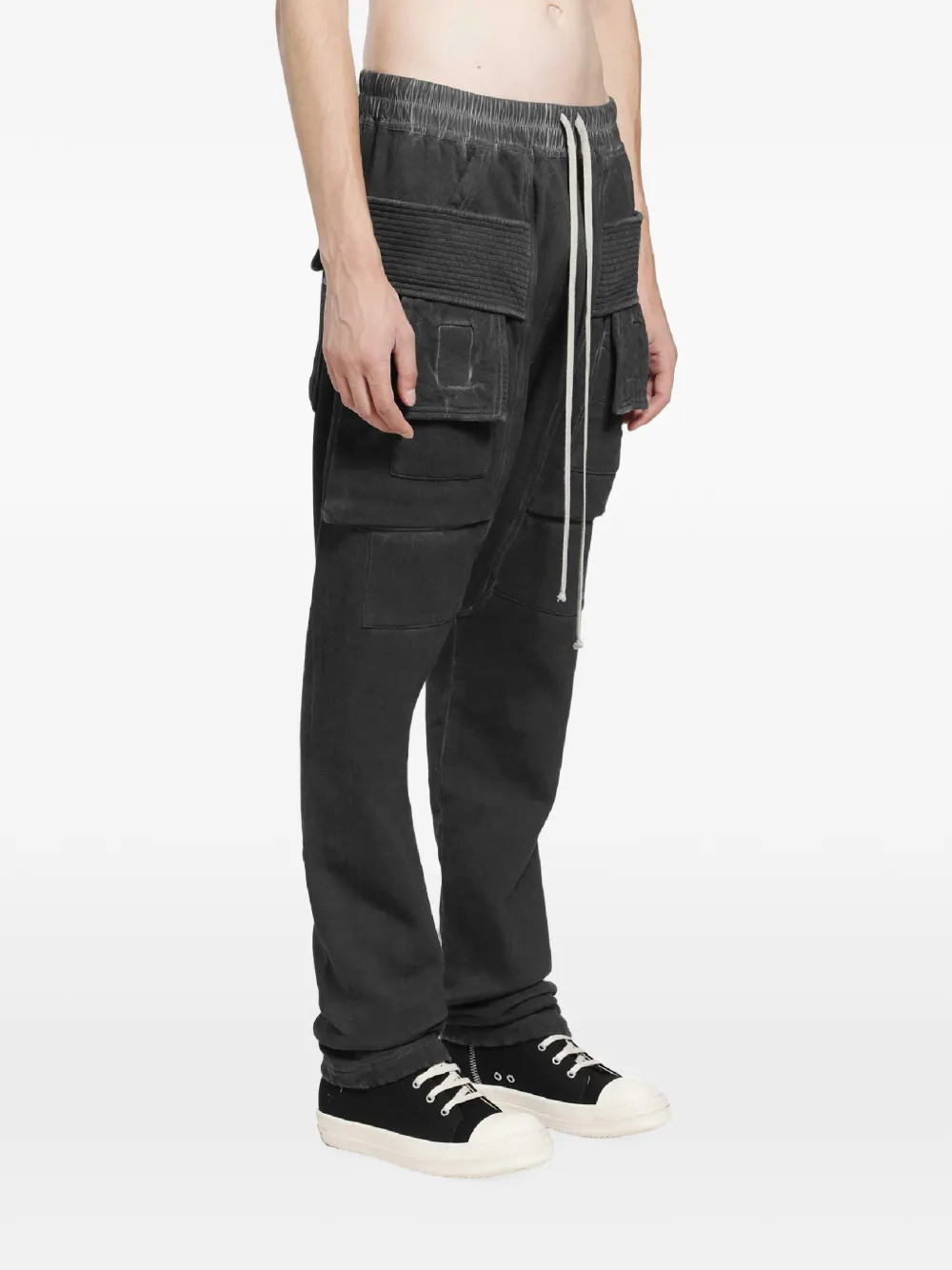 Rick Owens DRKSHDW creatch cargo drawstrings trousers - Nero