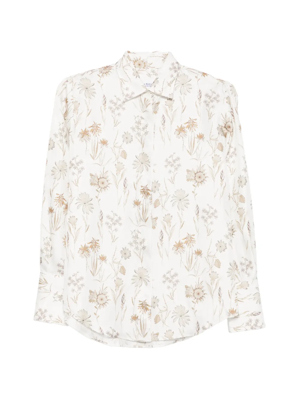 Amina Rubinacci floral-print long-sleeve shirt - Weiß