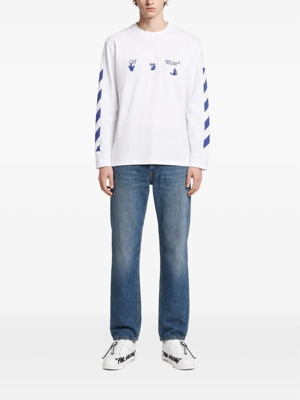 Off-White Diagonals Arrows trui Wit