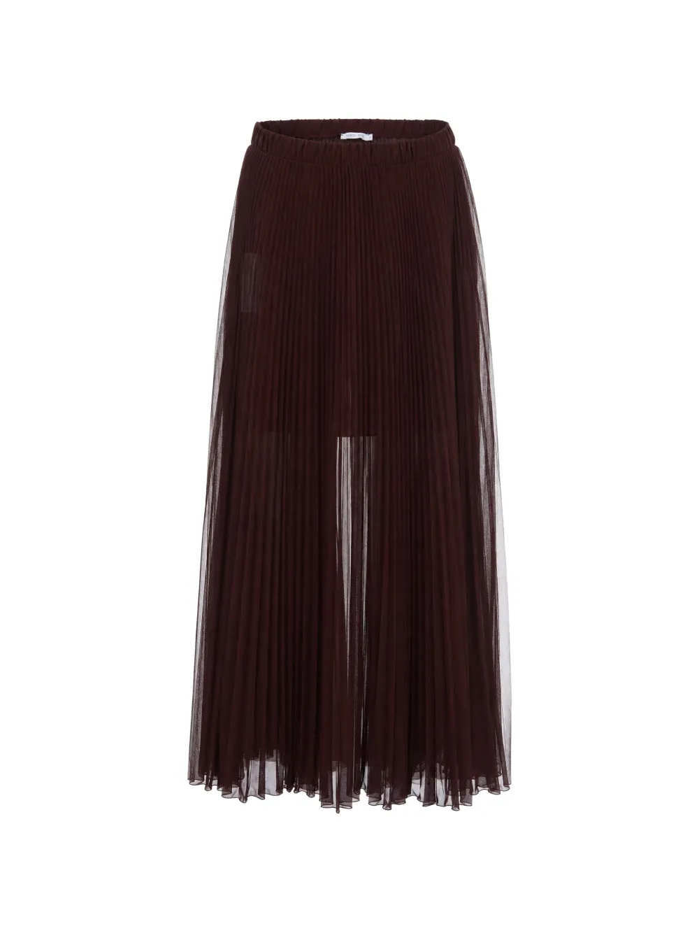 Patrizia Pepe pleated semi-sheer maxi skirt - Rot