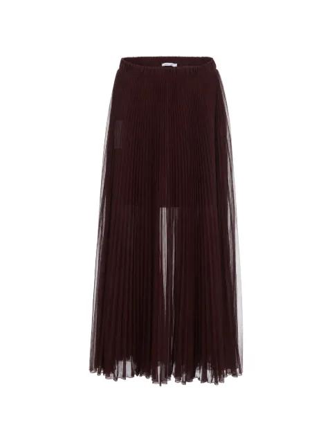 Patrizia Pepe pleated semi-sheer maxi skirt