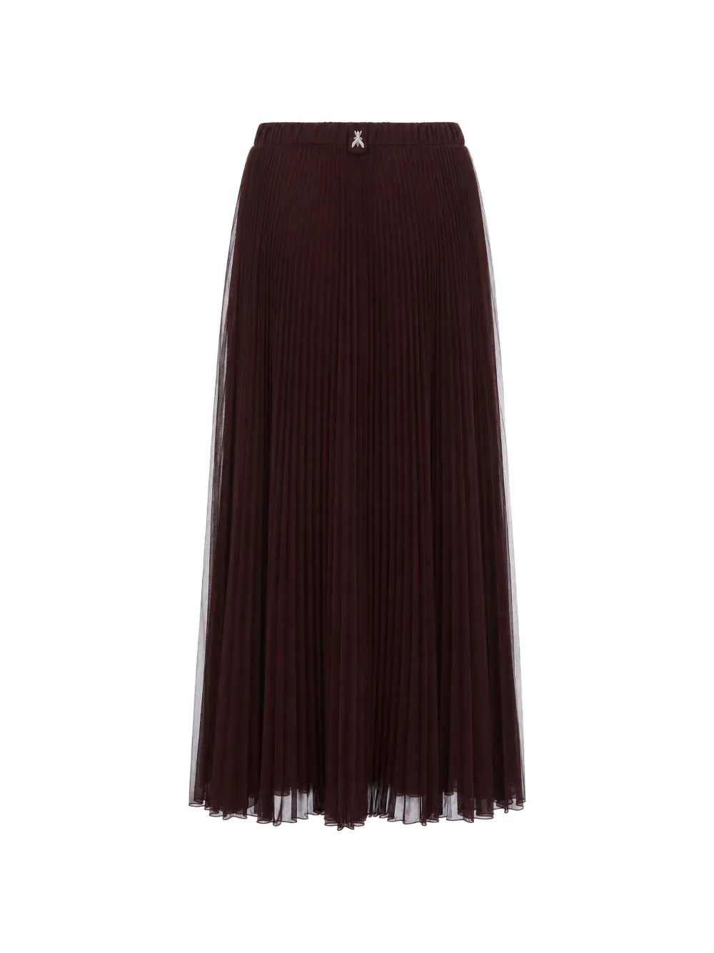 Patrizia Pepe Semi-doorzichtige maxi-plooirok Rood