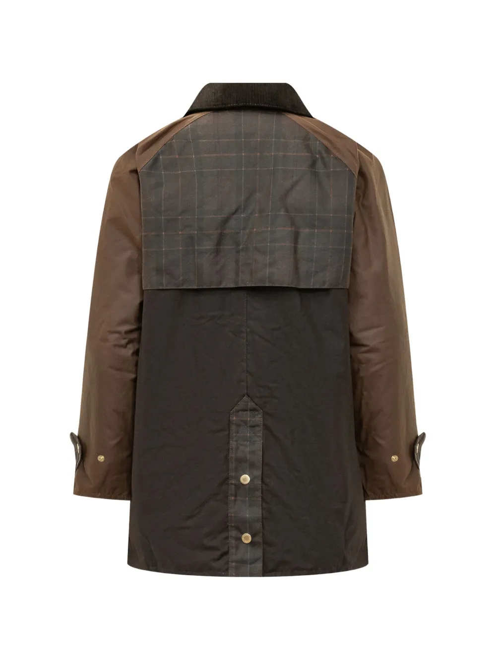 Barbour Felton checked waxed-cotton coat Bruin