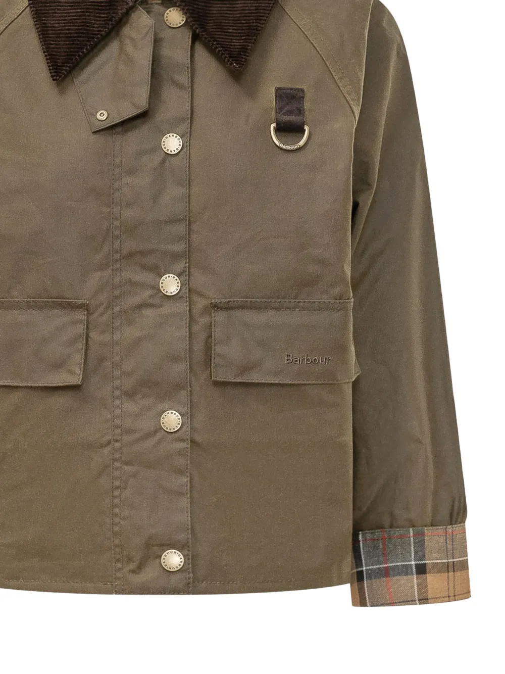 Barbour Spey jack van gewaxt katoen Groen